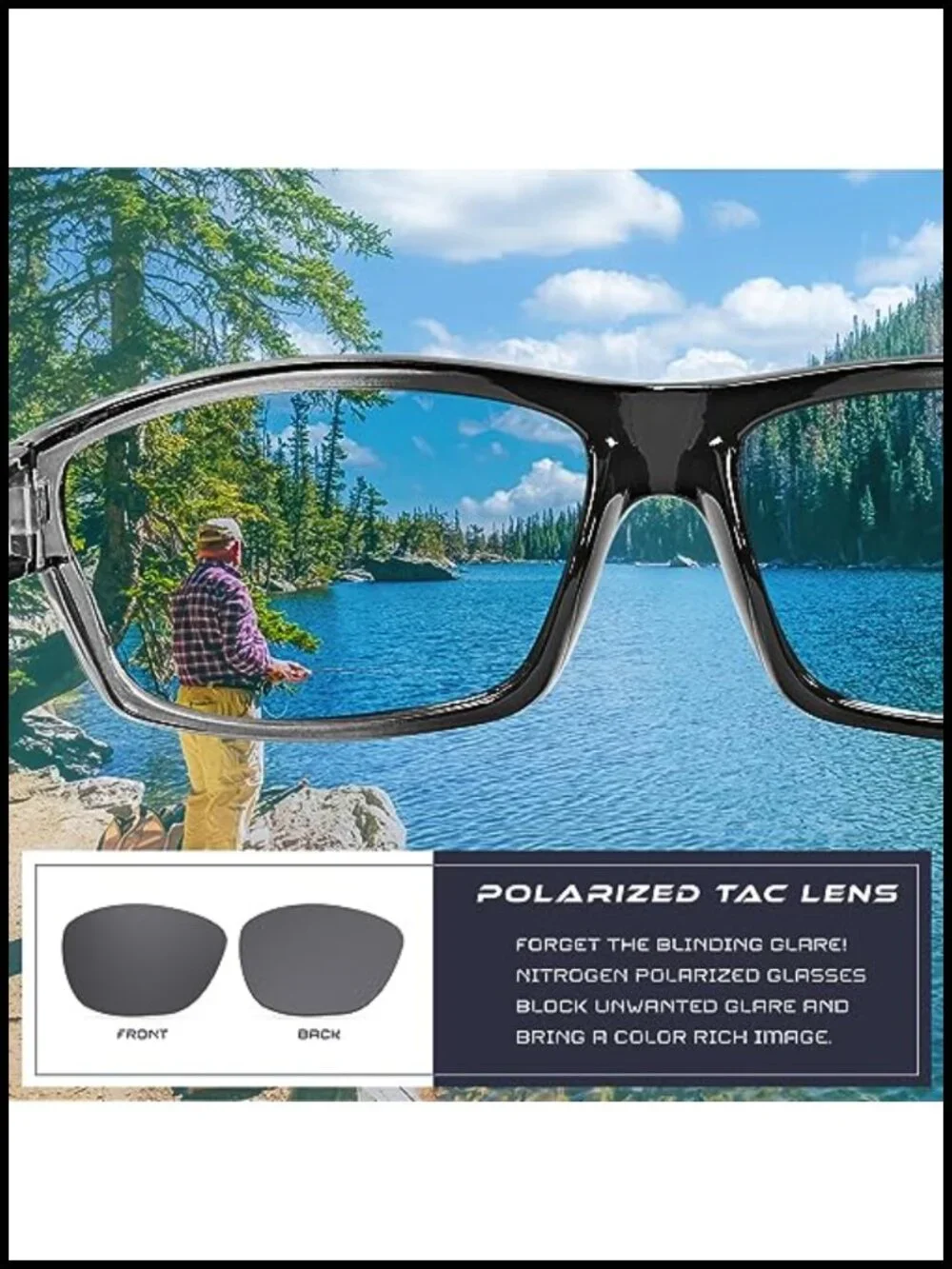 Polarized Wrap Around Sport Sunglasses UV400 Driving Fishing Running Unisex